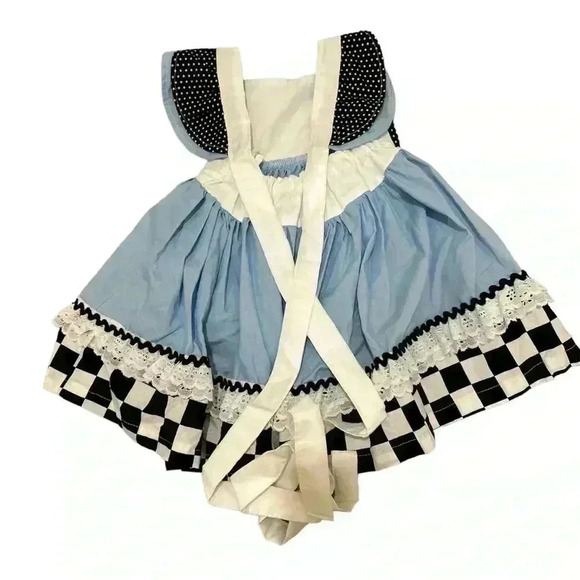 Alice in Wonderland Girls Dress, Alice in Wonderland Birthday Outfit,Alice Dress - Picture 2 of 13